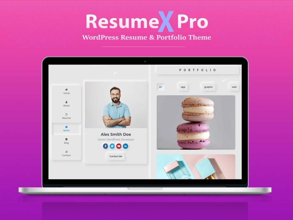 Resume X  WordPress Theme